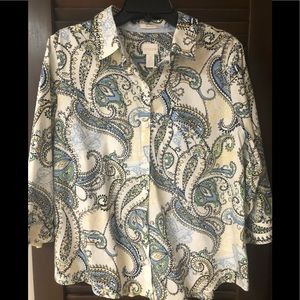 Chico’s Blouse, Size 2, EUC
